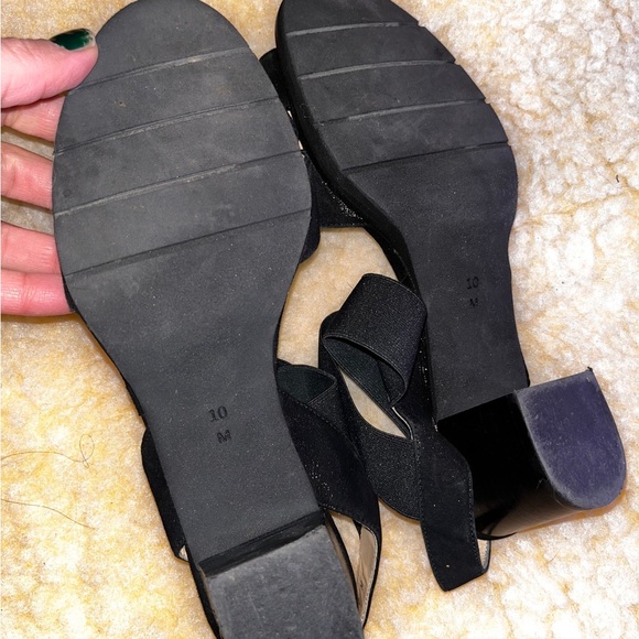 Amalfi by RANGONI Firenze Block Heel Slingback Sandal black Suede - Picture 9 of 9